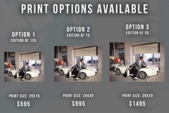 James Bond Running Beside Car Fine Art Print