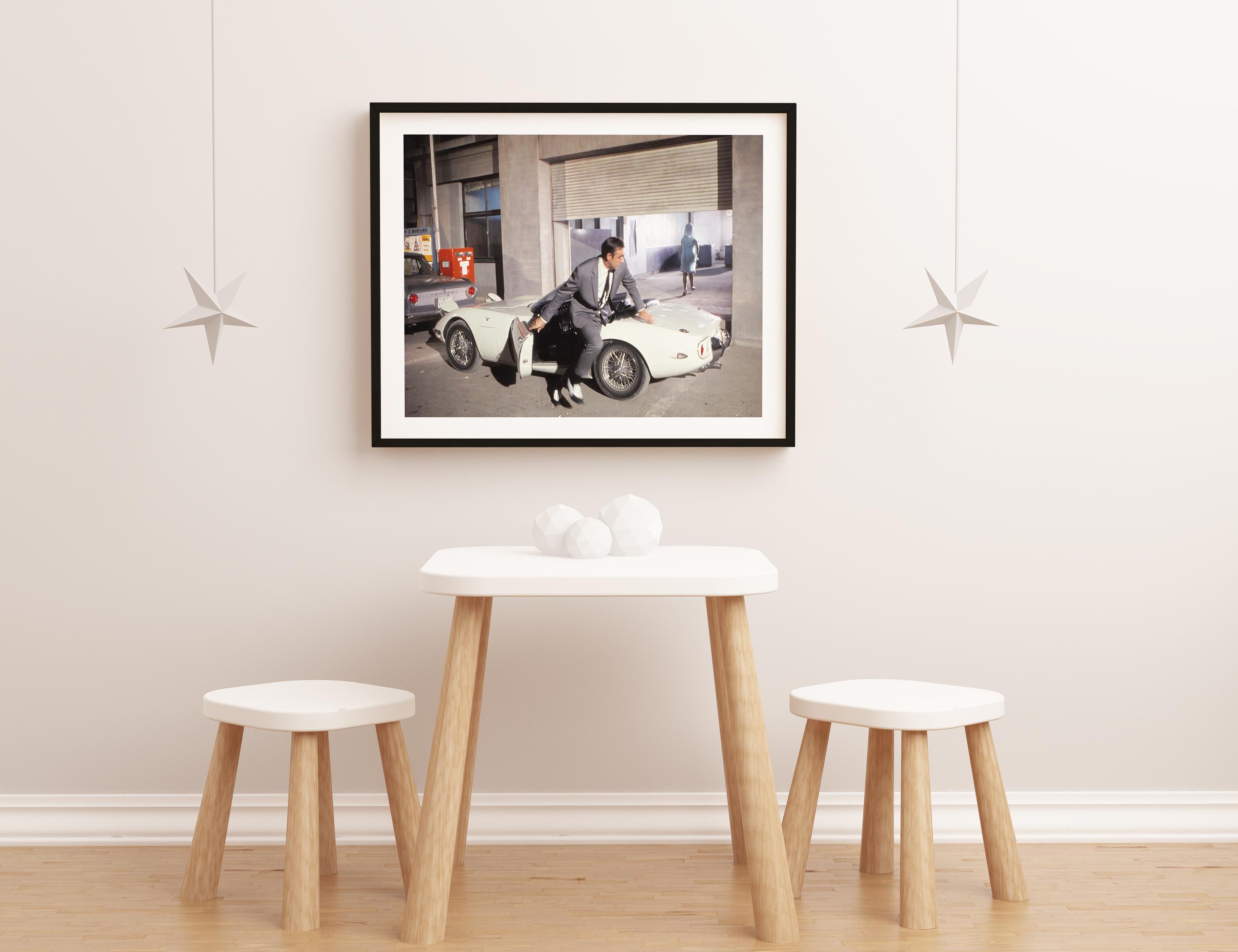 James Bond Running Beside Car Fine Art Print For Sale 2