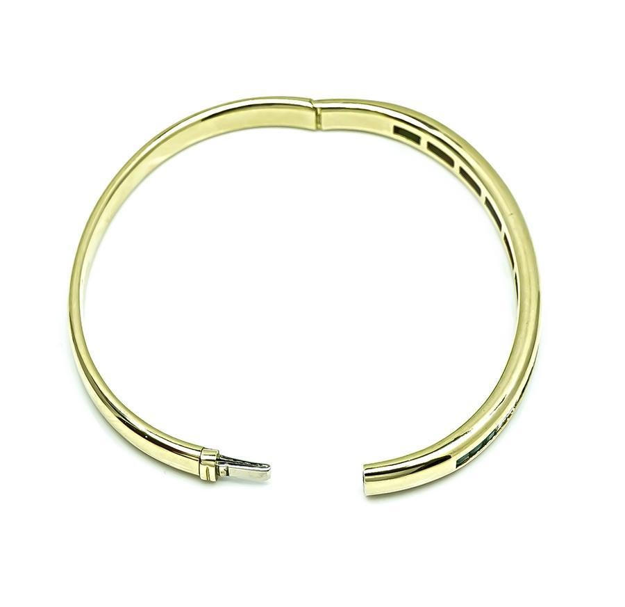 Mayors 0,95 Karat Diamant 1,20 Karat Smaragd Gold Armreif im Zustand „Gut“ im Angebot in New York, NY