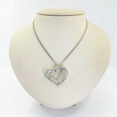 Collana con cuore di diamanti MAYORS in oro bianco