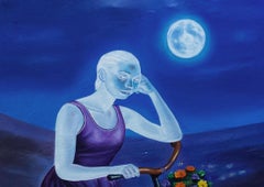 Night Garden Ride -21st Century, Contemporary, Figurative Portrait, Africa Women