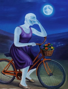 Night Garden Ride -21st Century, Contemporary, Figurative Portrait, Africa Women