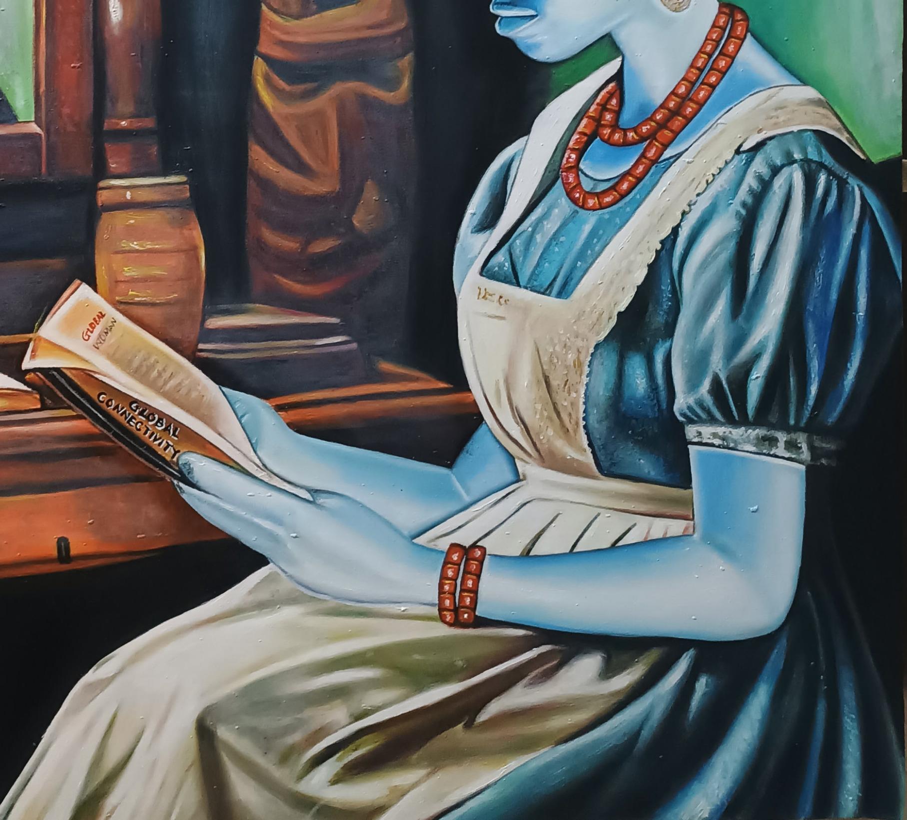 Anima di donna Àmọ̀pé - 21° secolo, Contemporaneo, Figurativo, Arte moderna, Donna in vendita 1