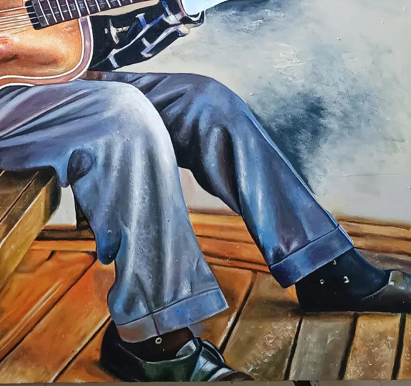 Intuizione melodica soulful - 21° secolo, Contemporaneo, Figurativo, Musica, Uomini in vendita 1