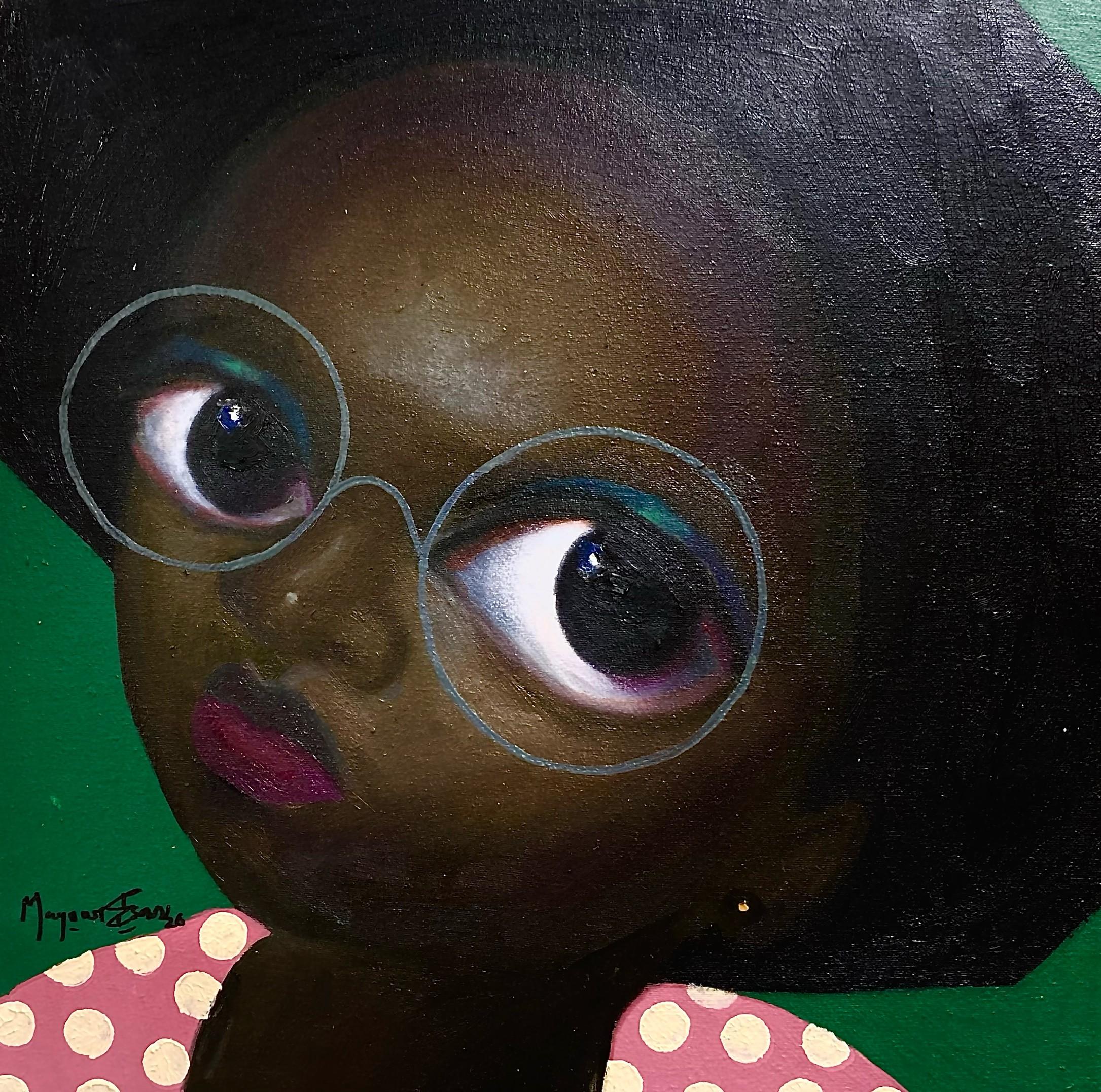 Mayowa Esan Figurative Painting – Gesichter 8 - 21. Jahrhundert, Zeitgenössisch, Figurativ, Neo-Expression, Afrika