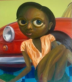 Léeme Como Un Libro - Siglo XXI, Contemporáneo, Figurativo, Coche, África, Mujer