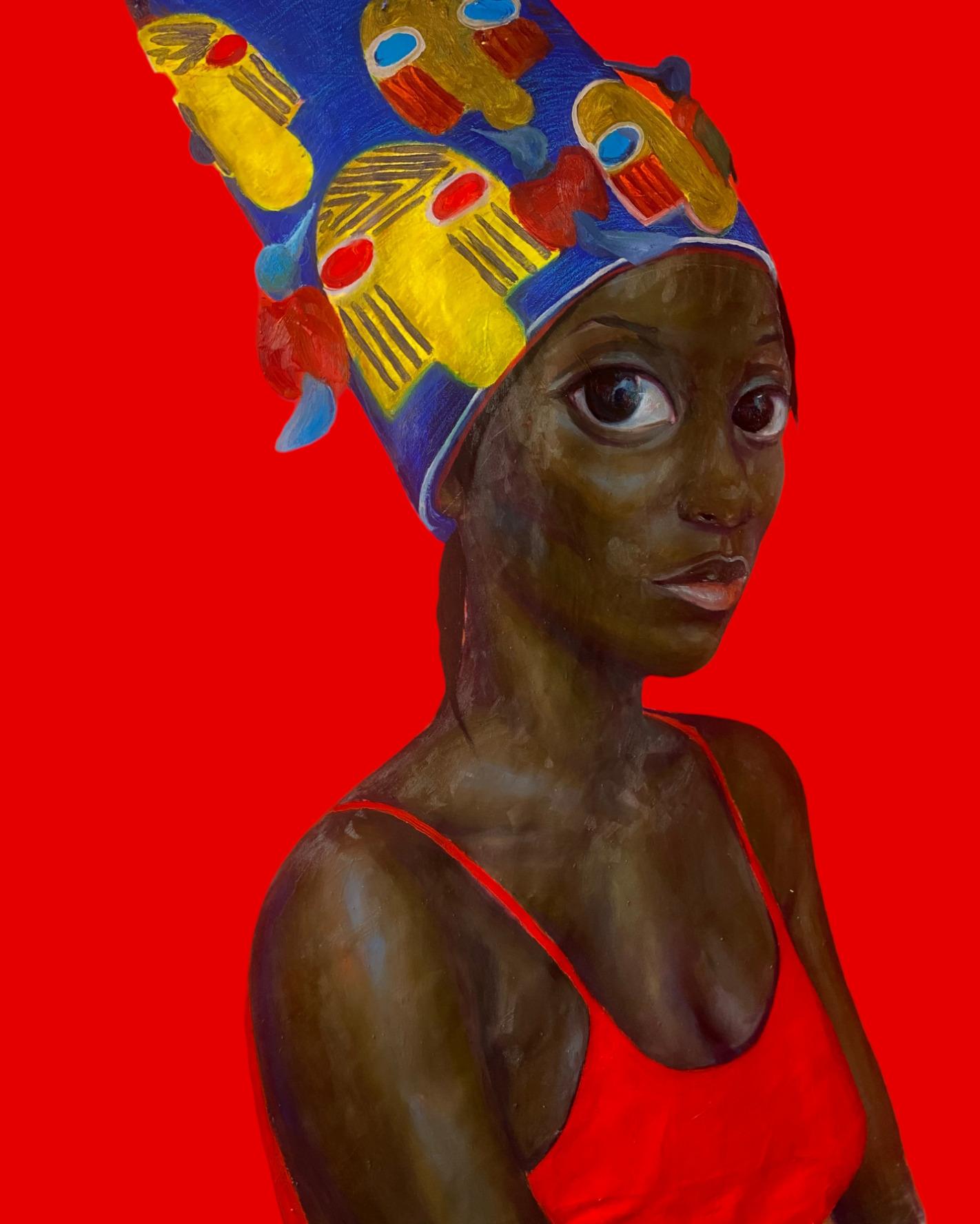 Royalty -21st Century, Contemporary, Figurative Painting, Mixed Media, Women art
