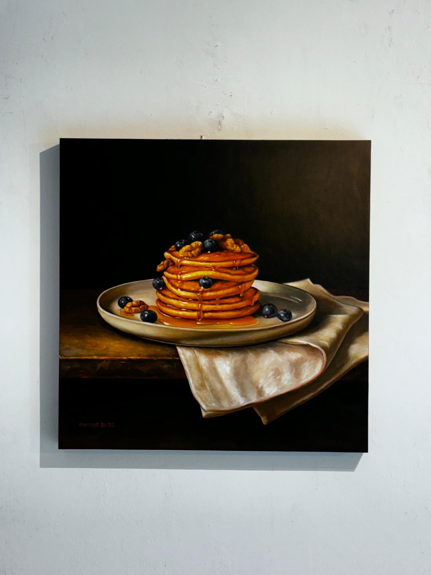 Breakfast, Honey- original still life hyperrealism oil painting-contemporary art For Sale 1