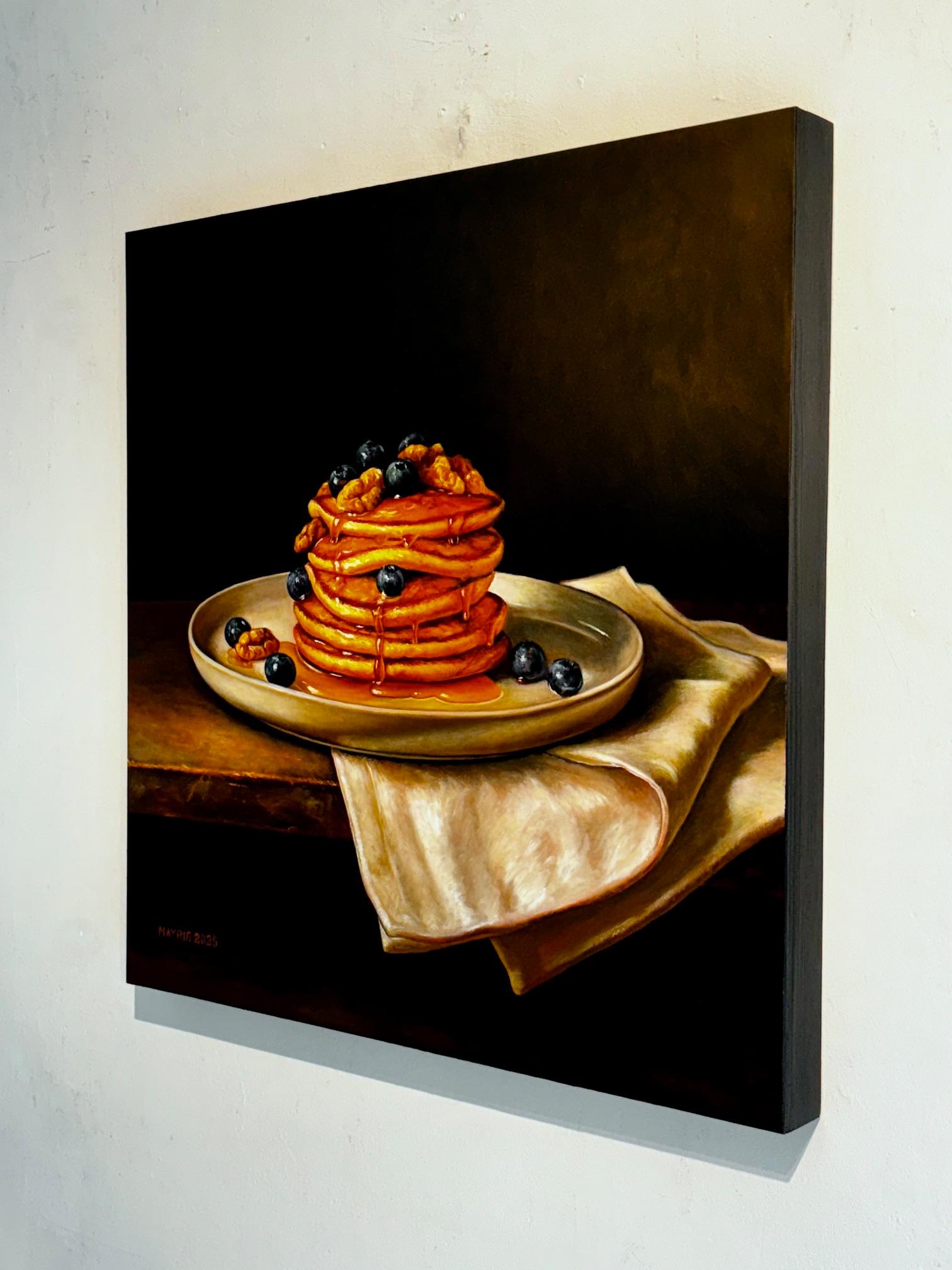 Breakfast, Honey- original still life hyperrealism oil painting-contemporary art For Sale 2