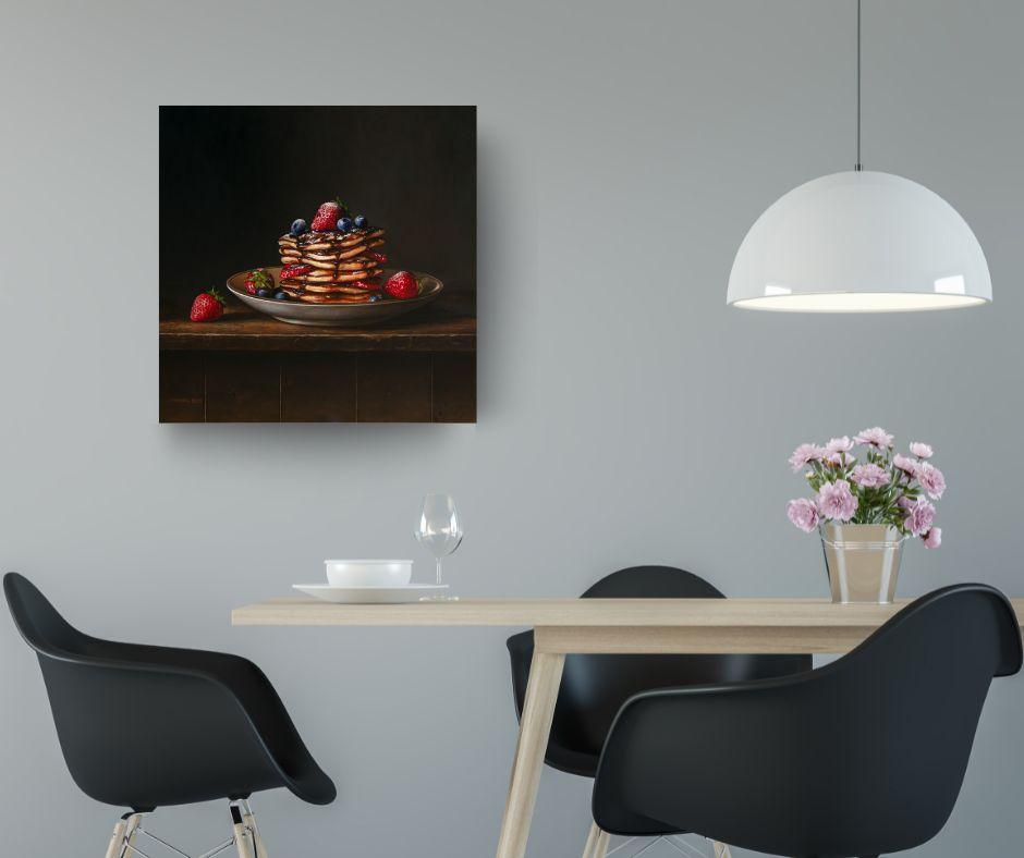 Breakfast Treat-original still life hyper realism oil painting-contemporary art - Painting by Mayrig Simonjan