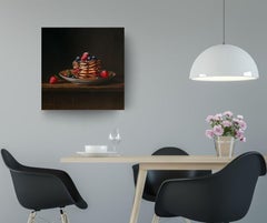 Breakfast Treat-original still life hyper realism oil painting-contemporary art