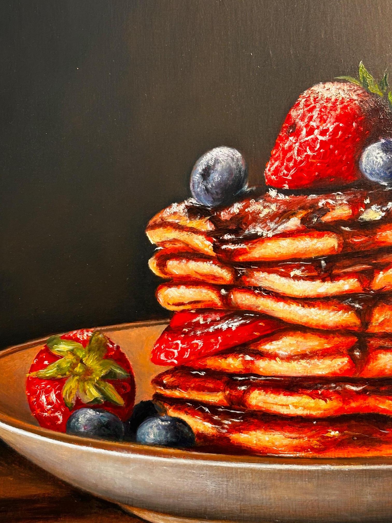 This exceptional artwork is currently on display and available for sale at Signet Contemporary Art Gallery and online.

In Breakfast Treat, Mayrig Simonjan elevates a humble morning ritual into a sensuous, painterly feast. A perfectly stacked tower