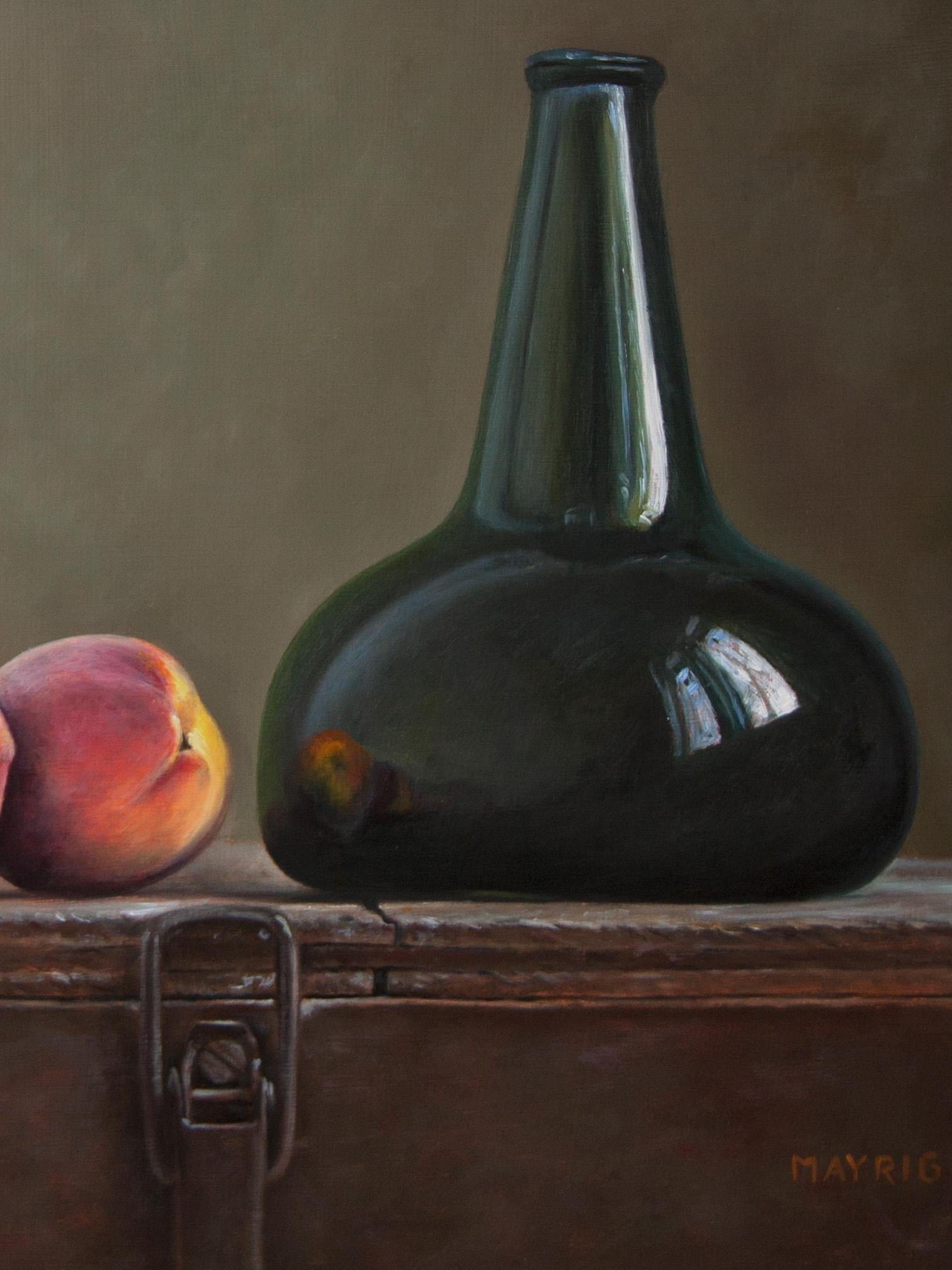 This exceptional artwork is framed, signed & currently for sale at Signet Contemporary Art Gallery. 

There is something enchantingly old-world about Medieval Peach Wine, a composition that evokes the romance of a bygone era. The warm, velvety