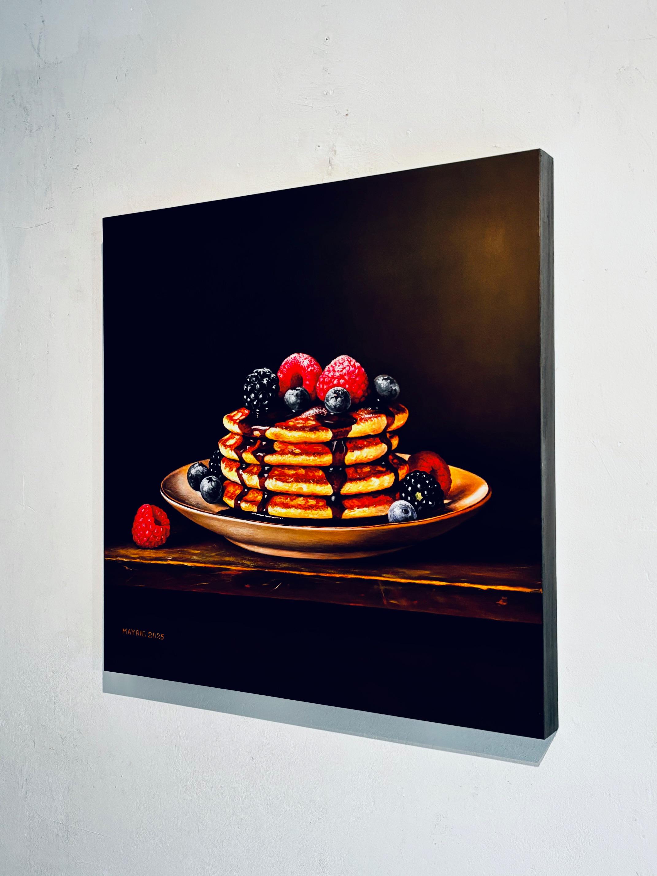 Sweet Start -Original Stilleben Hyperrealismus Ölgemälde-zeitgenössische Kunstwerke (Schwarz), Still-Life Painting, von Mayrig Simonjan