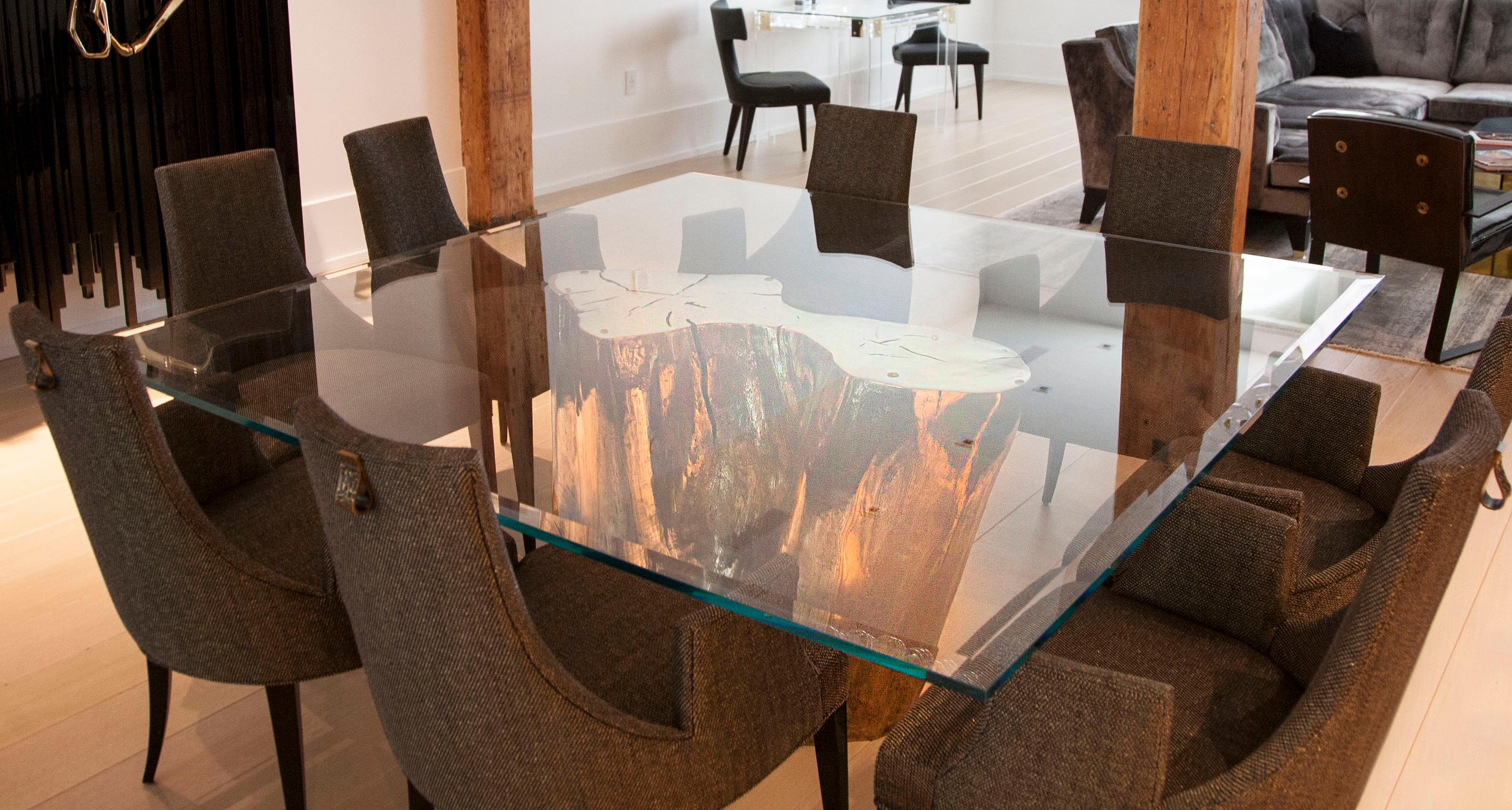 Moderne Table à manger Mayson :  Sculpturale bronze moulé avec laque noire pour piano en vente