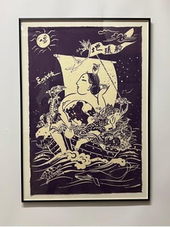 Mayuma Oda AP - Sérigraphie en soie Earthship