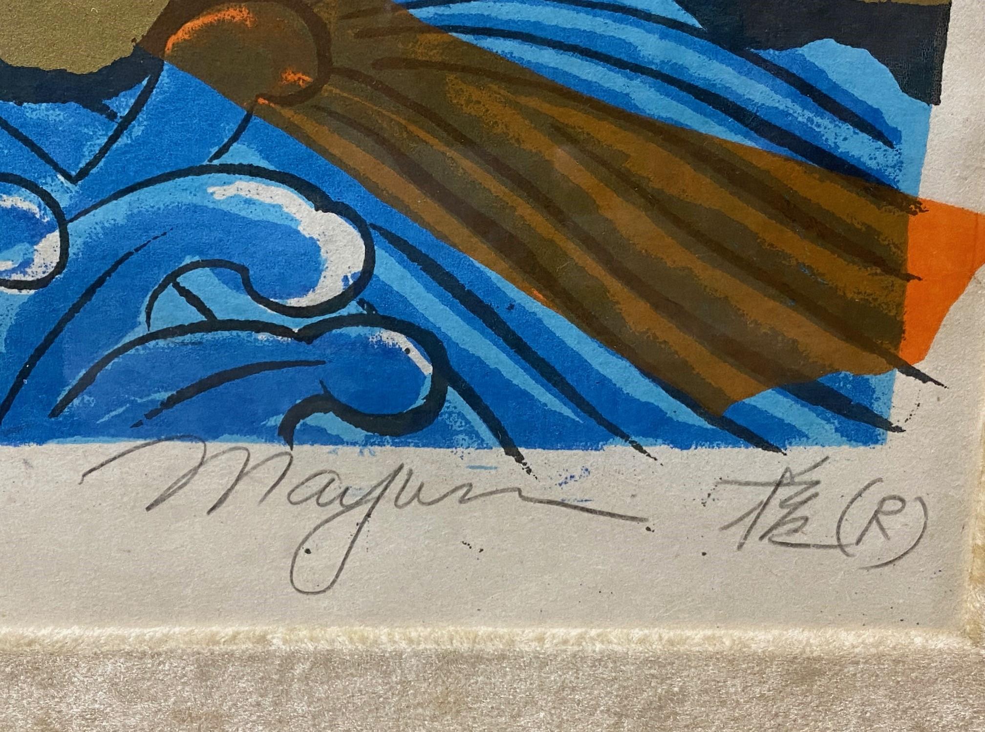 Mayumi Oda Signed Limited Edition Japanese Silkscreen Dyptich Prints Sea Goddess For Sale 12