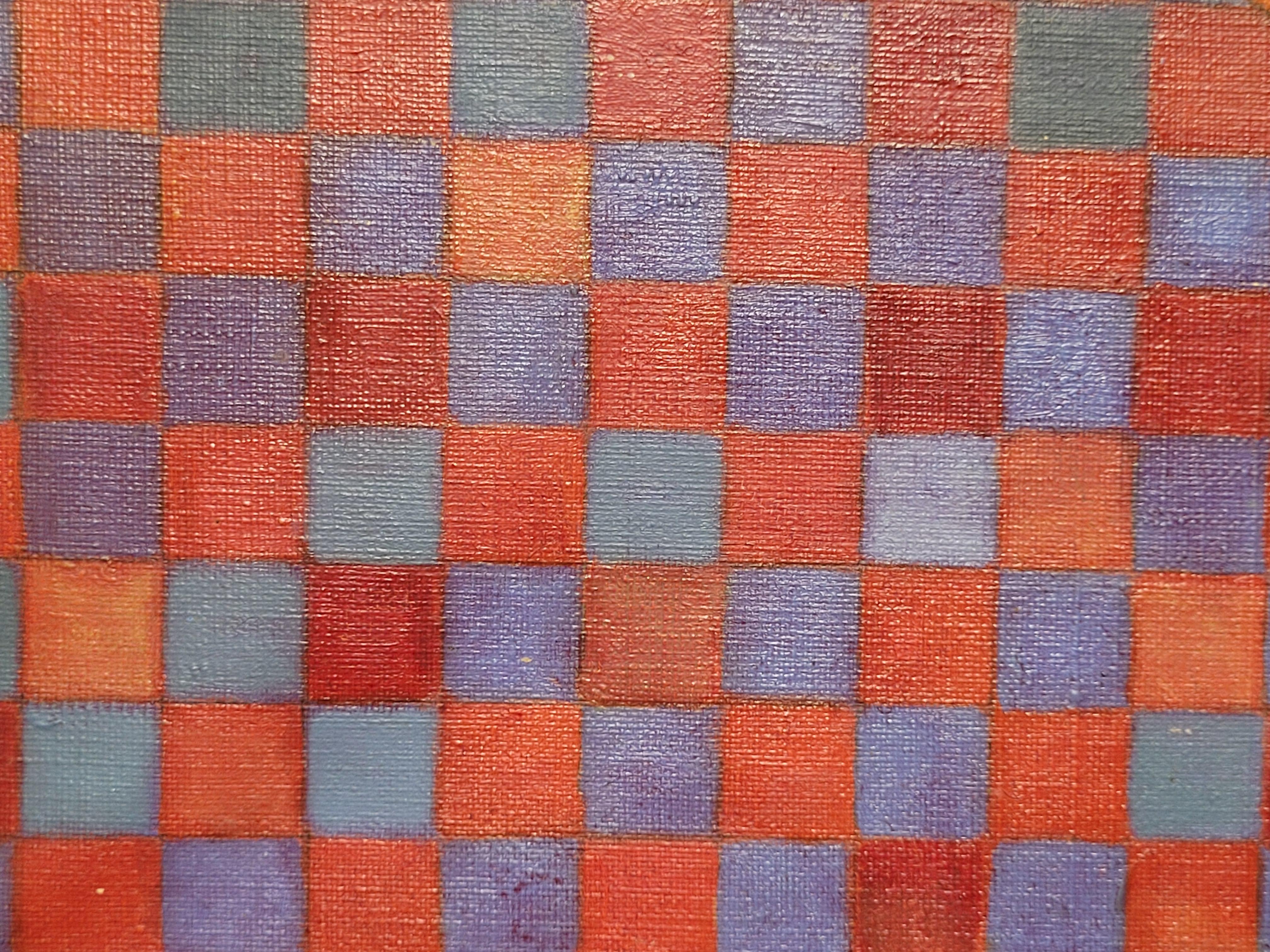 Still Life of a Bottle. Op Art. Acrylic on Canvas. For Sale 1