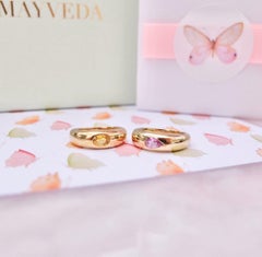 Mayveda Oval Yellow Sapphire 9ct Gold Dome Ring