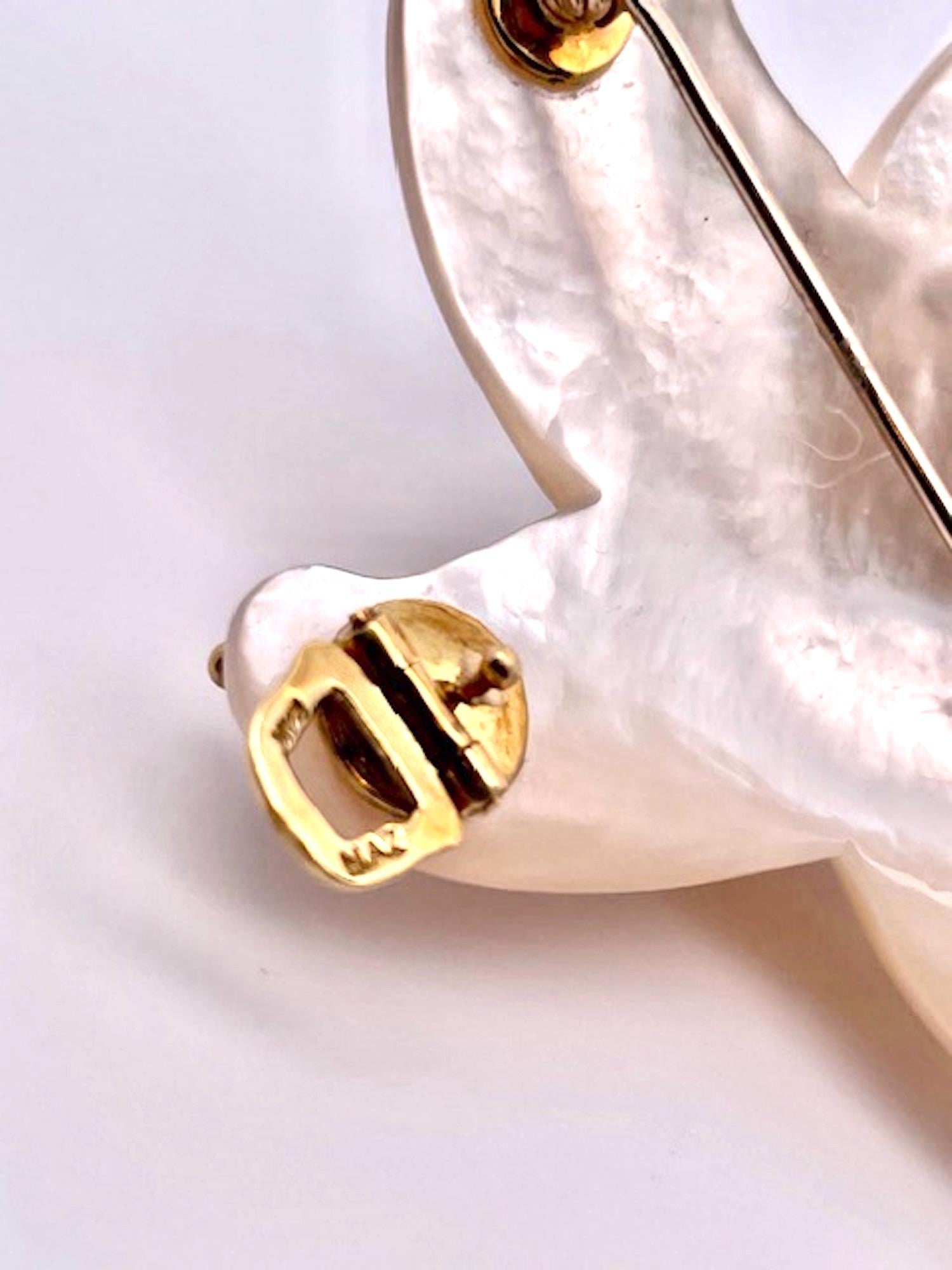 Maz 18K MOP Broche/Collar Aguamarina Estrella de Mar en venta 3