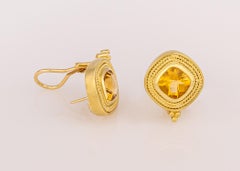 Maz Citrine and 18k Gold Earrings
