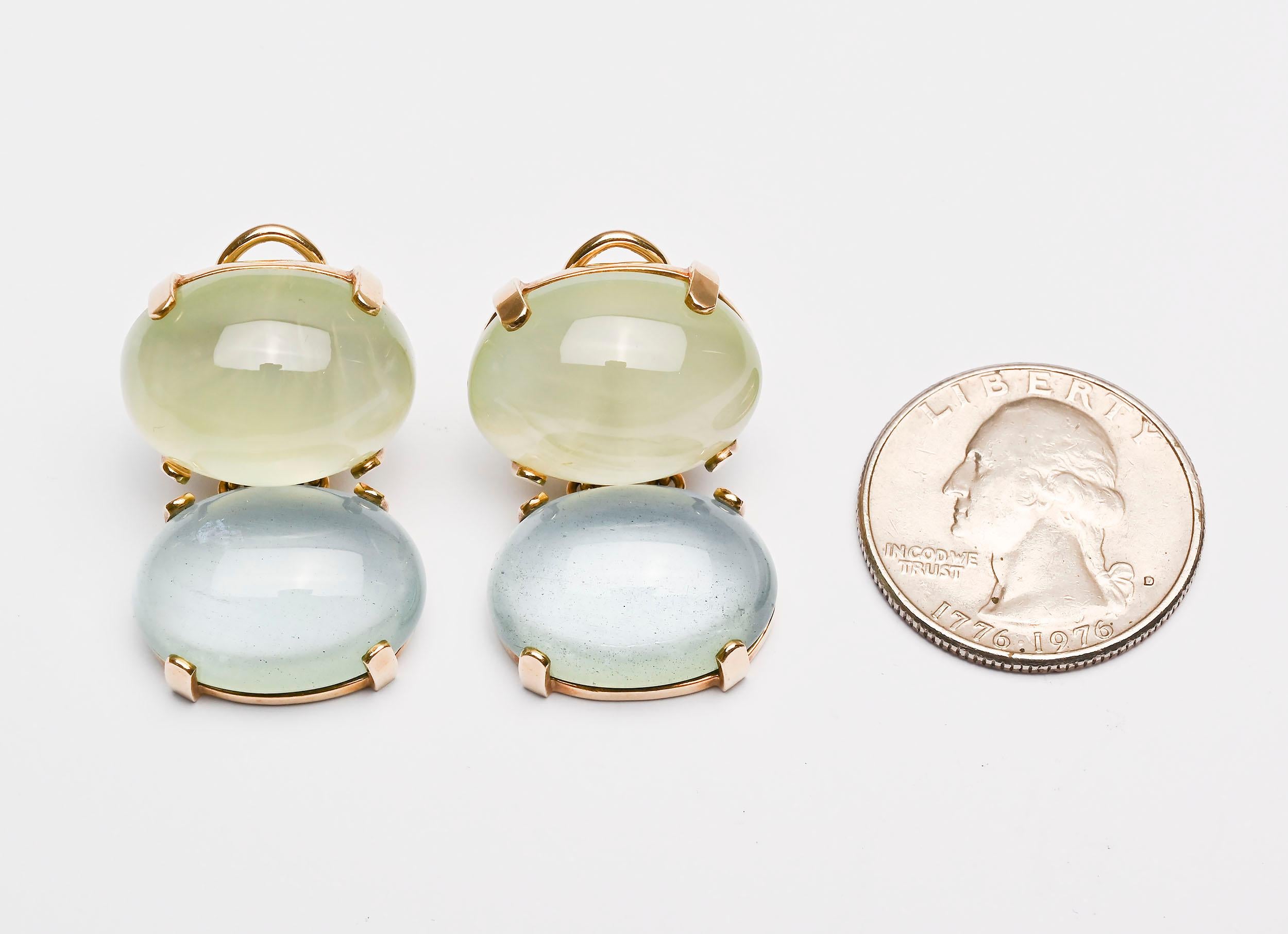 Contemporary Maz Gold and Fluorite Earrings For Sale
