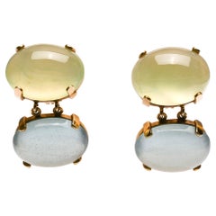 Orecchini Maz in oro e fluorite