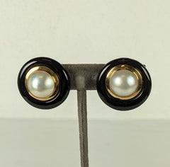 Pendientes de perlas y ónix Maz Mabe