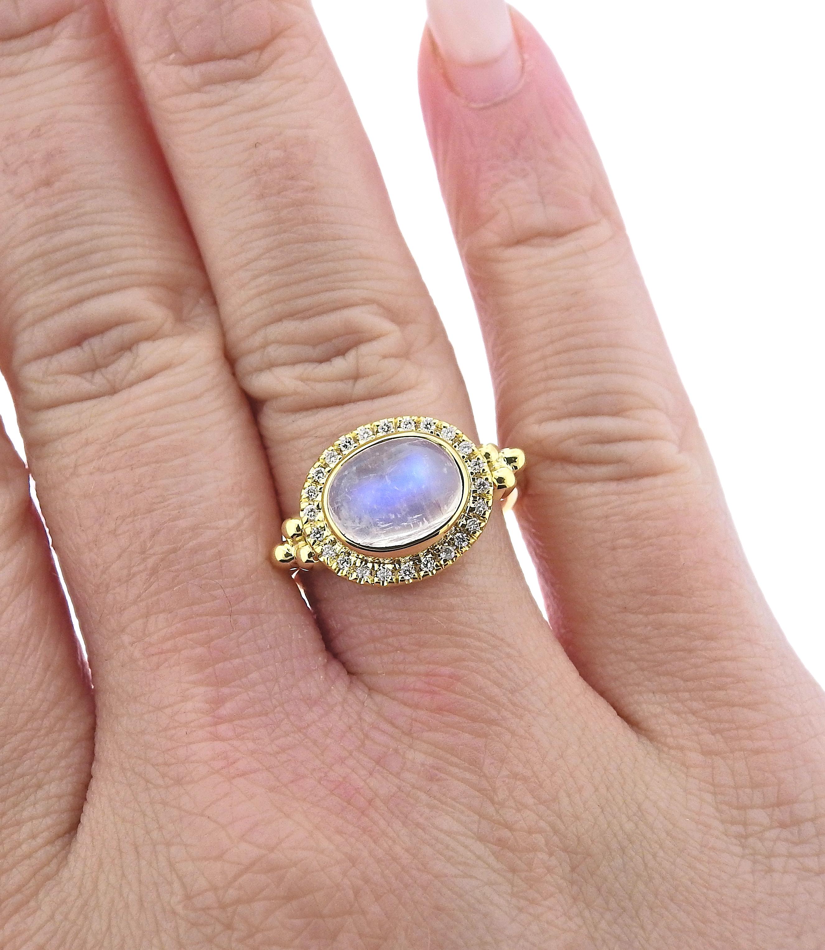 Women's Maz Moonstone Diamond gold Ring For Sale