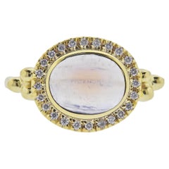 Maz Moonstone Diamond gold Ring