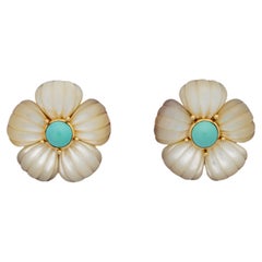 MAZ Mother of Pearl and Turquoise Earrings