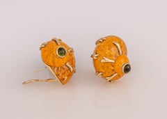 Maz Natural Shell and Tourmaline Earrings