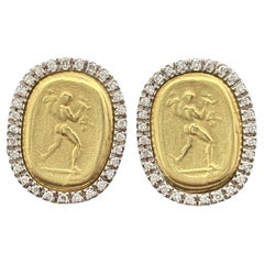 Orecchini neoclassici Maz in oro e diamanti 18k