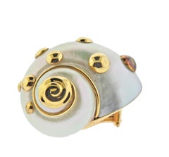 Maz Shell Gold Earrings