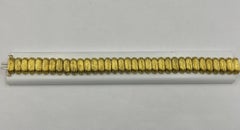 MAZ Yellow Gold Ribbed Link Bracelet