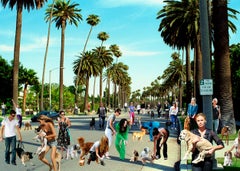 Mit dem Hund, 2012, Fotografia a colori, Paparazzi, VIP, Post fotografia