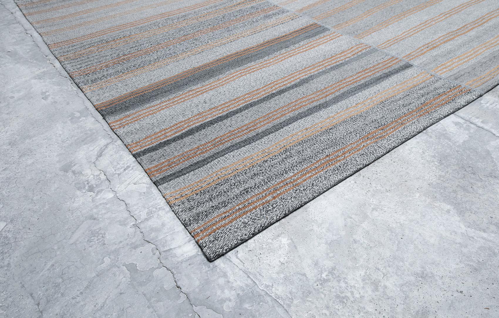 Made in Afghanistan in the style of our Mazandaran collection which highlights the Minimalist sophistication that existed long before the modern era. The collection was inspired by the kilims that were woven by Persian women in the Mazandaran