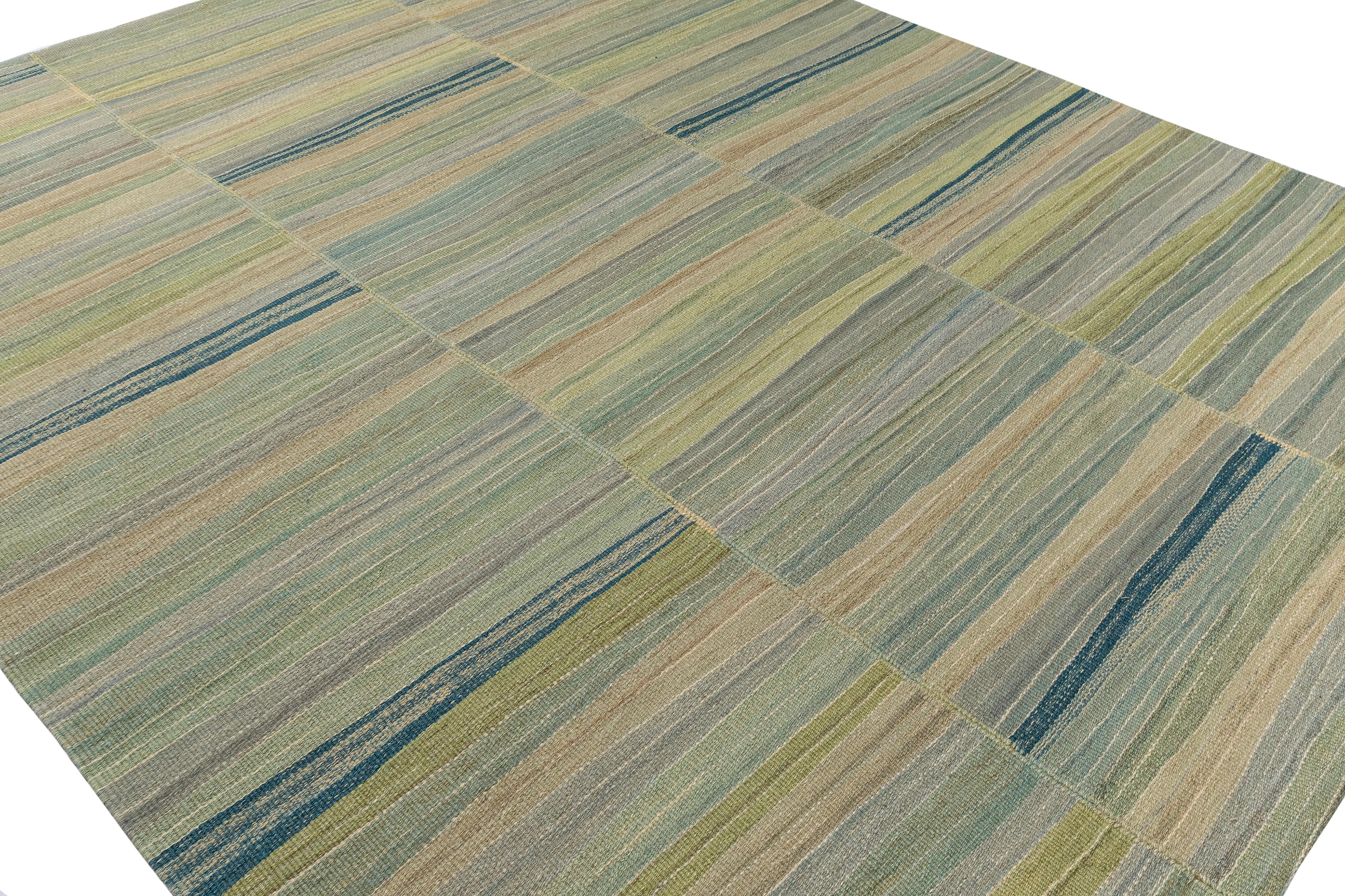 Persiano Rug & Kilim Mazandaran a tessitura piatta di Nasiri - Lana filata a mano, tinture naturali in vendita