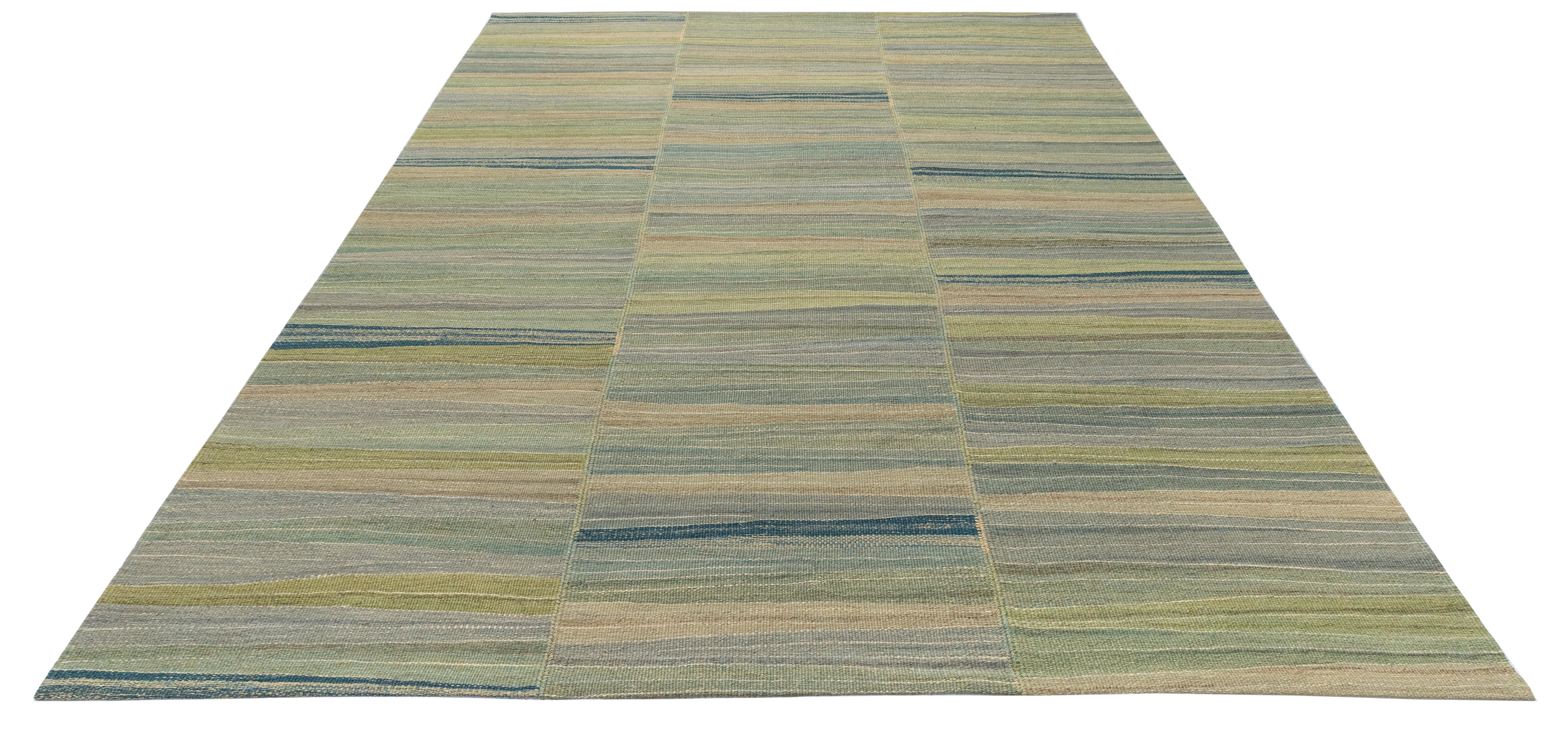 XXI secolo e contemporaneo Rug & Kilim Mazandaran a tessitura piatta di Nasiri - Lana filata a mano, tinture naturali in vendita