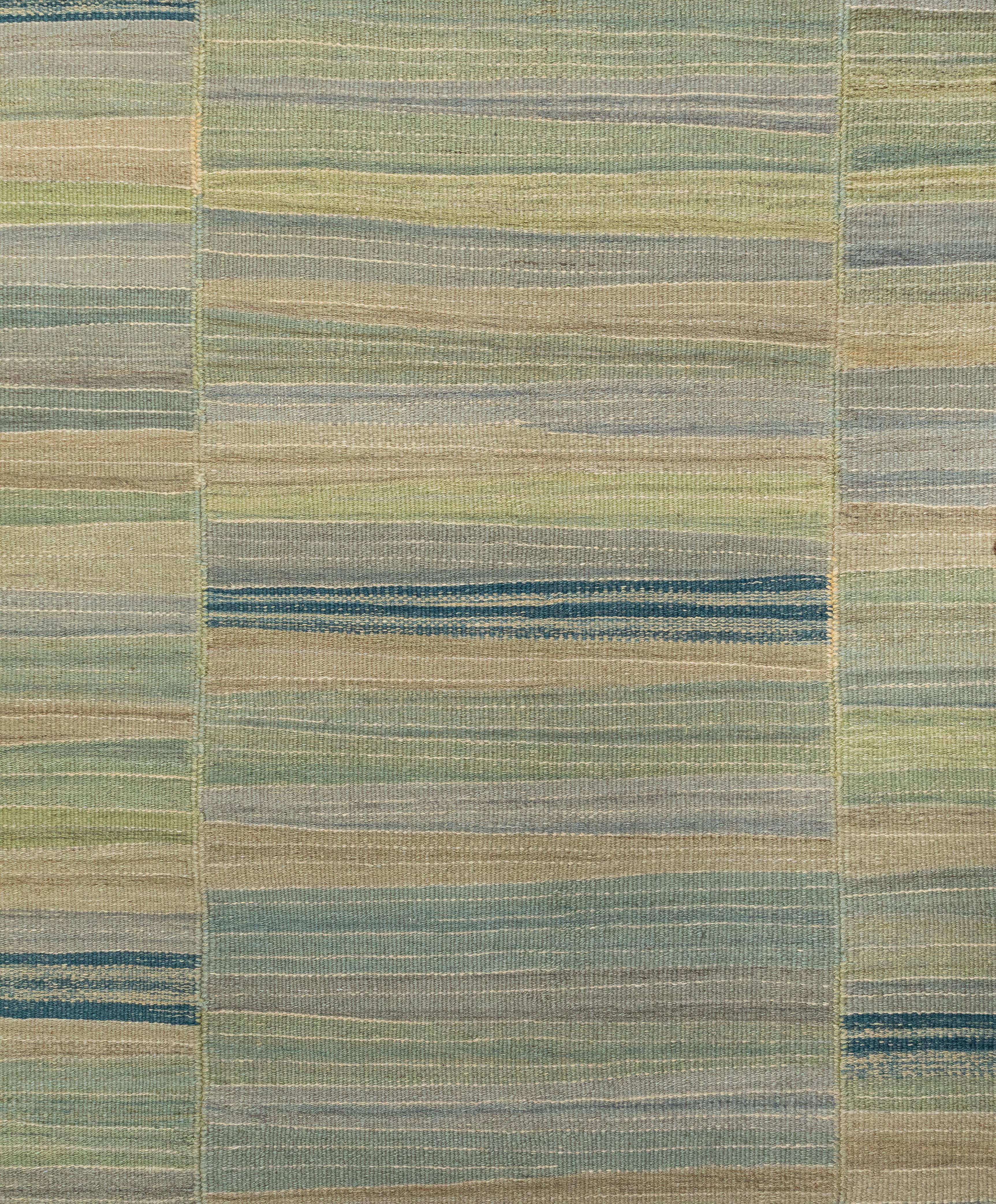 Rug & Kilim Mazandaran a tessitura piatta di Nasiri - Lana filata a mano, tinture naturali in vendita 2