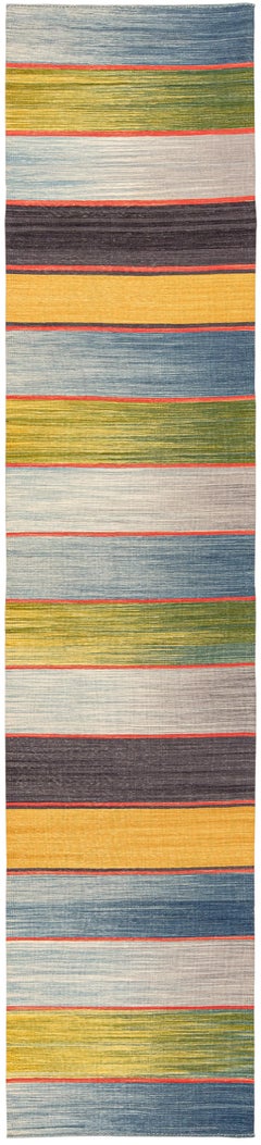 NASIRI Mazandaran Collection - Striped Flatweave Runner