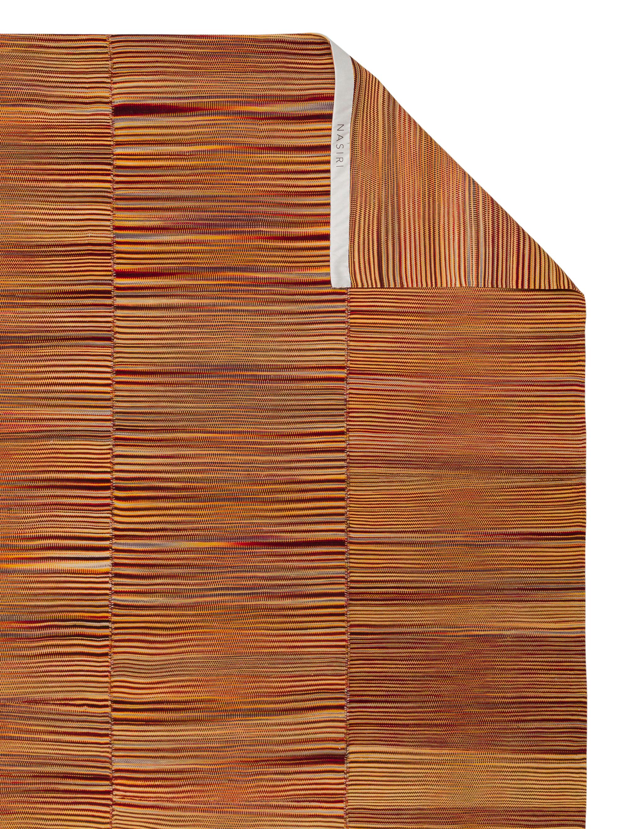 Contemporary Mazandaran Striped Hand-woven Flatweave  For Sale