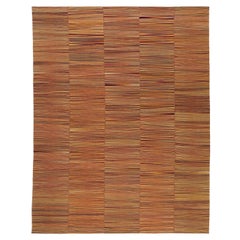 Mazandaran Striped Hand-woven Flatweave (Tissu plat rayé tissé à la main) 