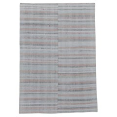 Mazandaran Style Striped Wool Rug 4'8''x6'9''