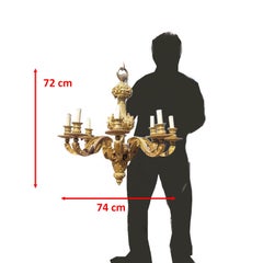 Mazarin Bronze Chandelier, H72cm, Early 20th Century