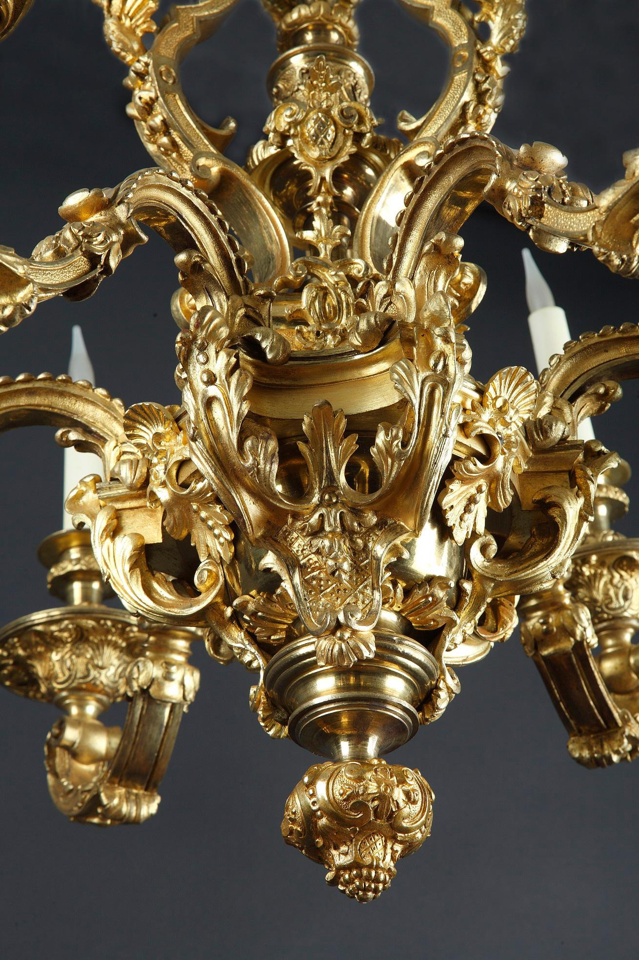 „Mazarin“-Kronleuchter aus vergoldeter Bronze, Frankreich, um 1860 (Mittleres 19. Jahrhundert)