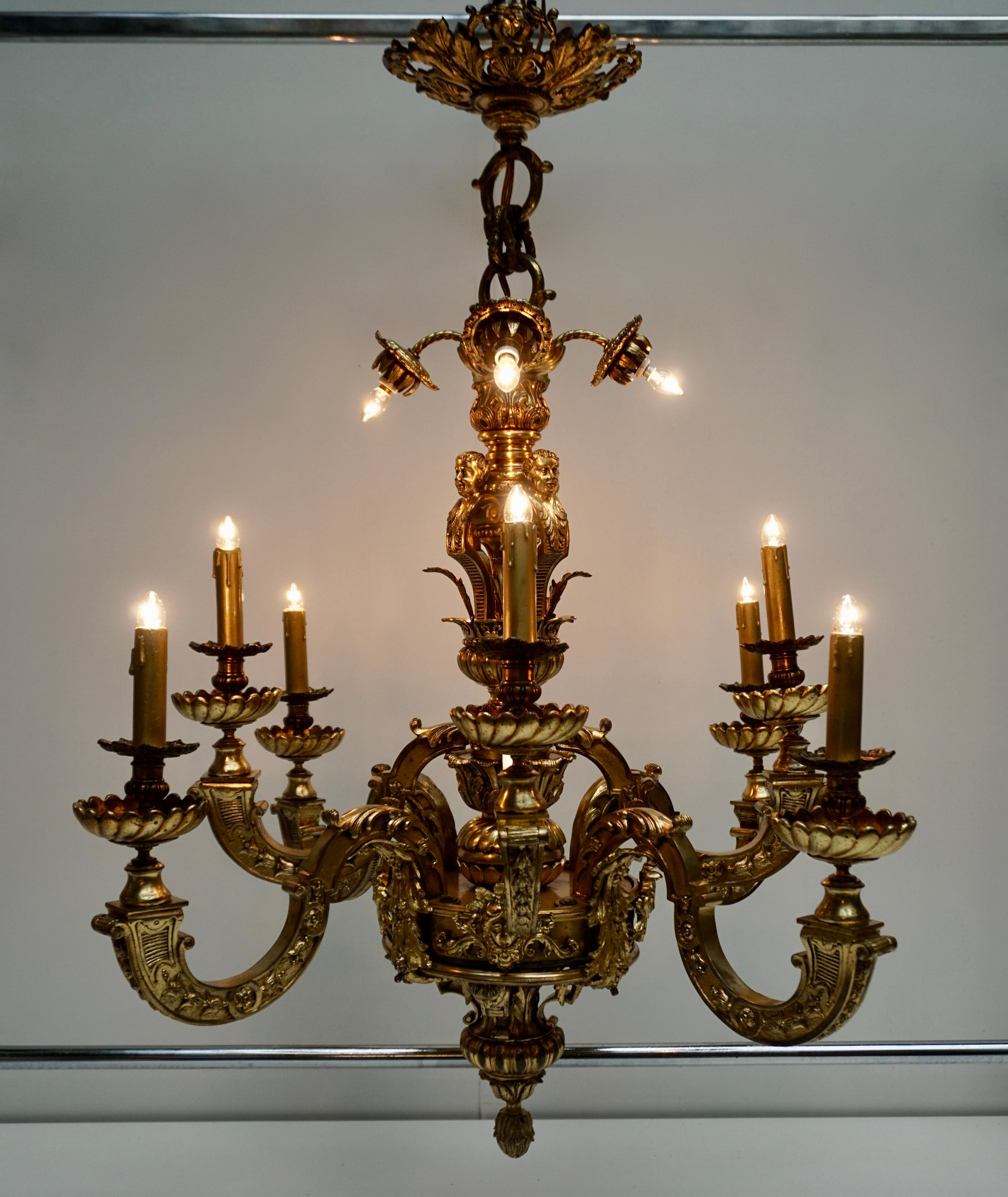 Lampadario Mazarin in bronzo, Francia in vendita 3