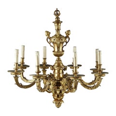 Lustre « Mazarin » en bronze doré, France, datant d'environ 1880