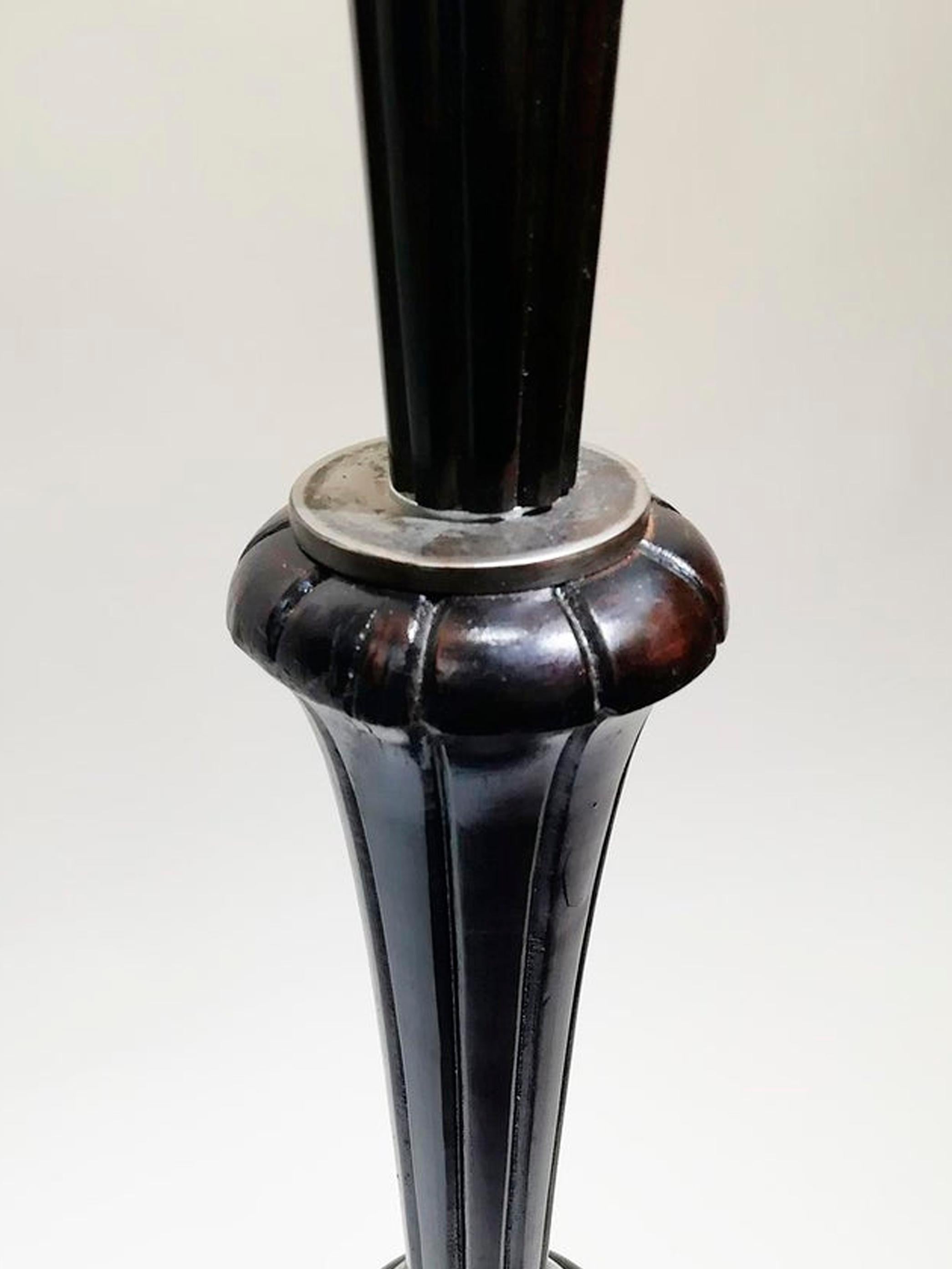Vetro opalino Lampada da terra Mazda Art Deco, 1930 circa in vendita