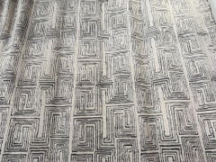 Maze Design Ivory Charcoal Rug